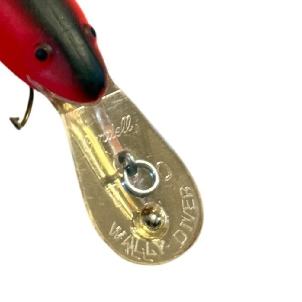 Cotton Cordell Wally Diver Red Black Striped Deep Diving Crankbait Lure 3.25in